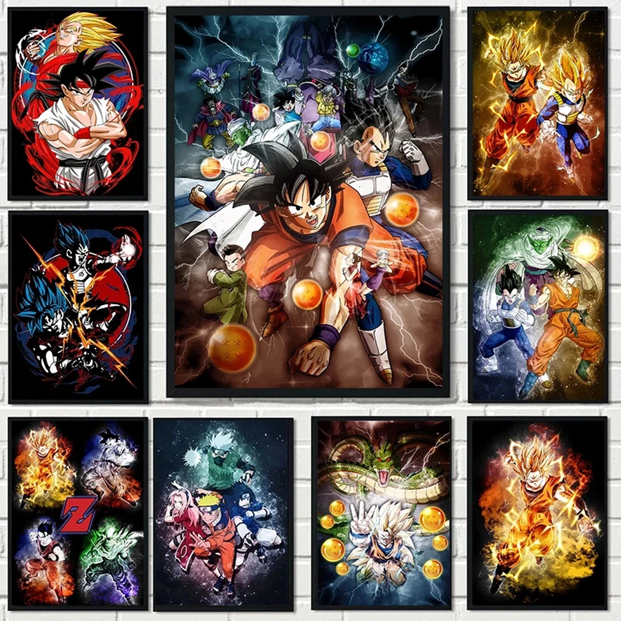 5D DIY Diamond Painting Dragon Ball Japanese Anime Goku 5D Rhinestones Pictures Full Diamond Embroidery Mosaic Cross Stitch D38
