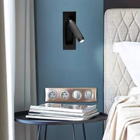 Sandiy โคมไฟติดผนังข้างเตียงมีสวิตช์ไฟอ่านหนังสือไฟติดห้องนอนหมุนได้สำหรับตกแต่งห้องโรงแรมนอร์ดิกไฟติดเพดานทอง 6