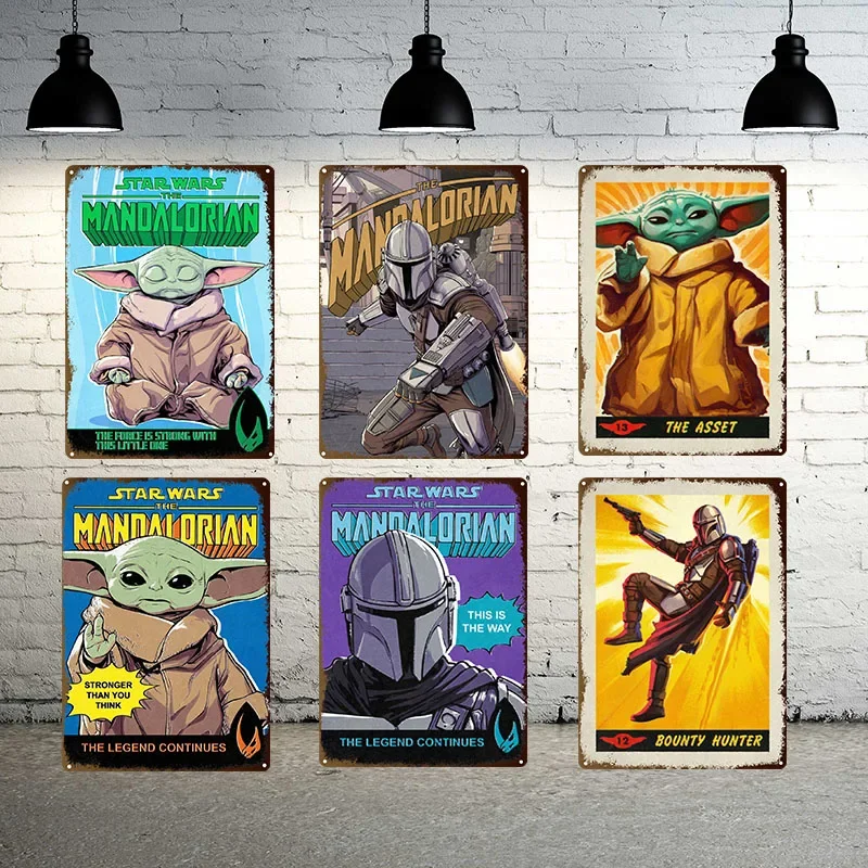 Disney Classic Movie Star Wars Metal Tin Sign Personaggi Fumetti Poster E Stampe Wall Art Picture For Living Room Home Decor