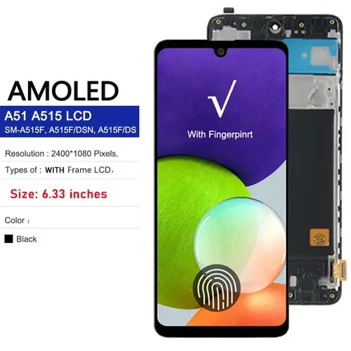 Super AMOLED LCD For Samsung A51 Touch Screen Digitizer Assembly Tested Display For Samsung A51 LCD With Frame SM-A515 A515F - Image 9
