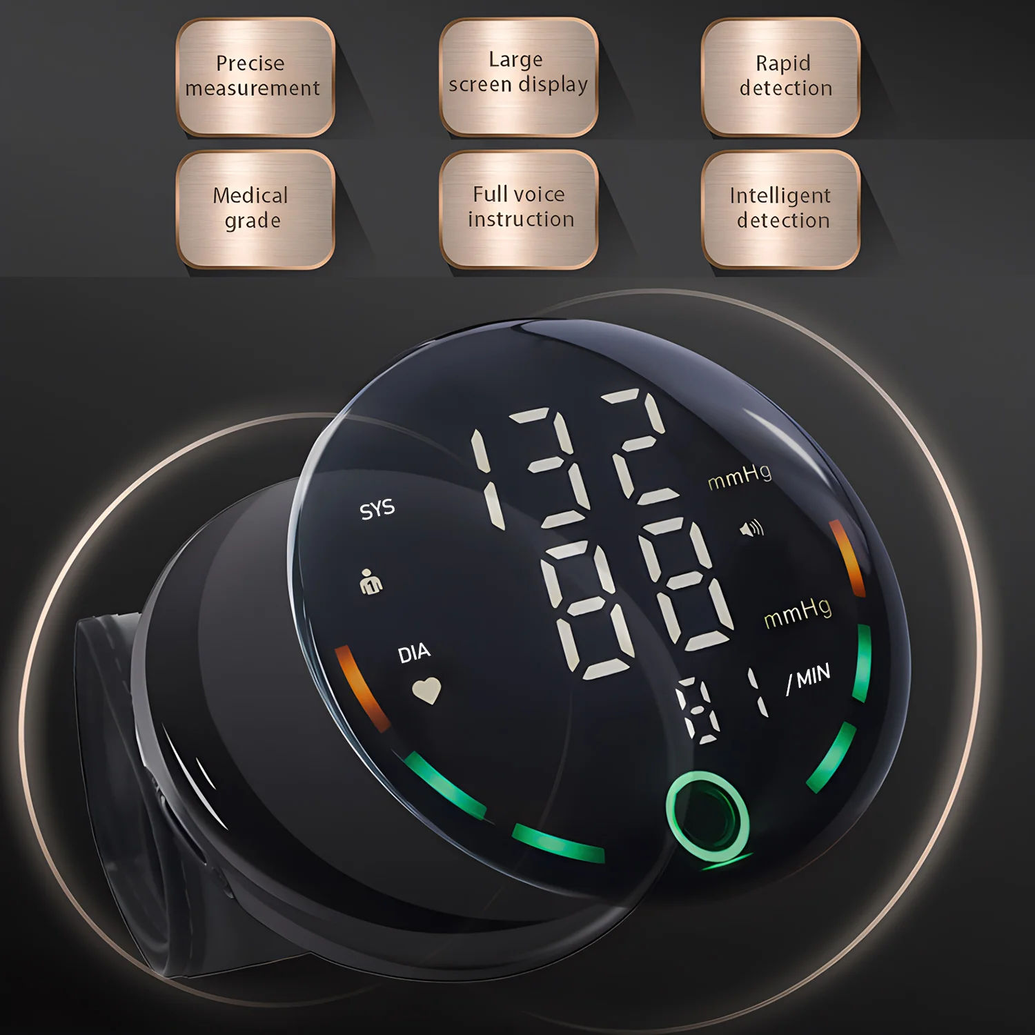 Automatic Digital Wrist Blood Pressure Monitor Sphygmomanometer Tonometer Tensiometer Heart Rate Pulse Meter BP Monitor Health