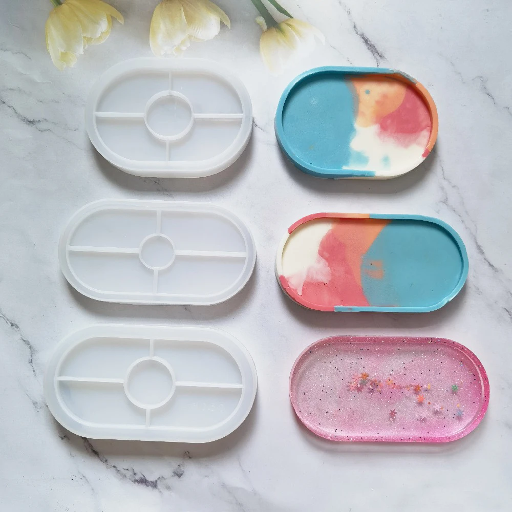 Stampo In Silicone Per Anelli In Resina Ovale - 17mm, 16.6mm, 16mm | Per Creazione Gioielli Fai Da Te