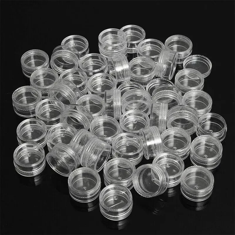 Cosmetic cream bottle,cosmetic bottle,mini cosmetic bottle,cosmetic sample container,cosmetic dispenser bottle,refillable cosmetic bottle,cosmetic bottle set,cosmetic pot jars,makeup empty bottle 50PCS 2g 3g 5g 10g 15g 20g Portable Plastic Empty Cream Jar Mini Cosmetic Bottles Pot Nail Polish Skincare
