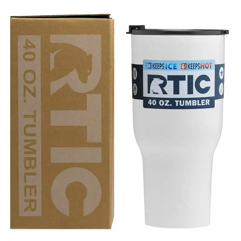  RTIC Double Wall Vacuum Insulated Tumbler, 40 oz, Stainless  Steel : Sports & Outdoors