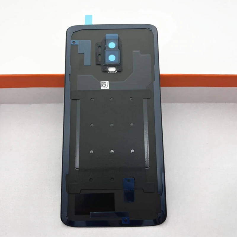 Oneplus 6T 배터리 백 커버 하우징 후면 도어 케이스의 경우 카메라 렌즈로 배터리 커버 교체