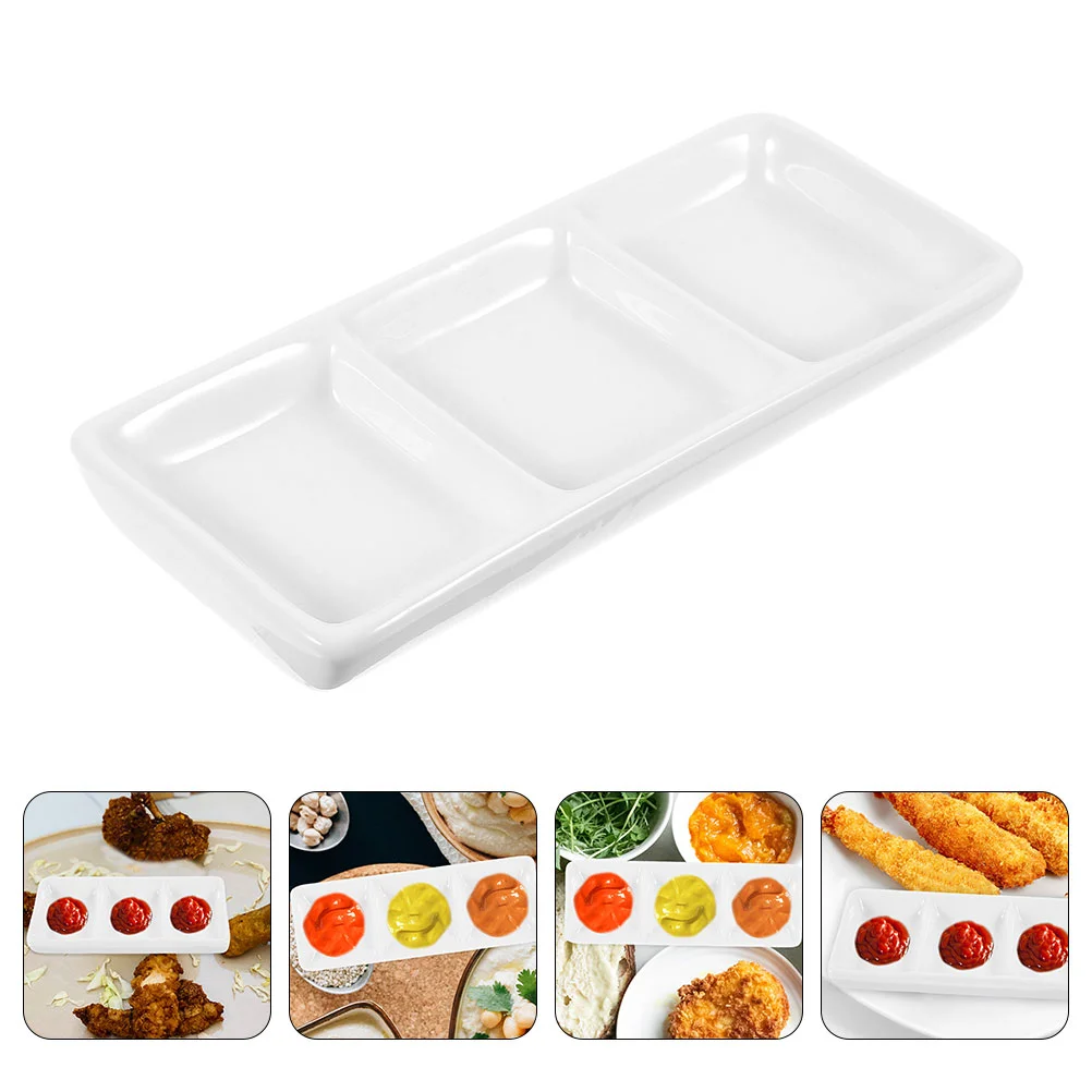 

4Pcs Sauce Dish Seasoning Dish Snack Plate Divided Food Dipping Bowl Kitchen Condiment Snack Serving Dishes