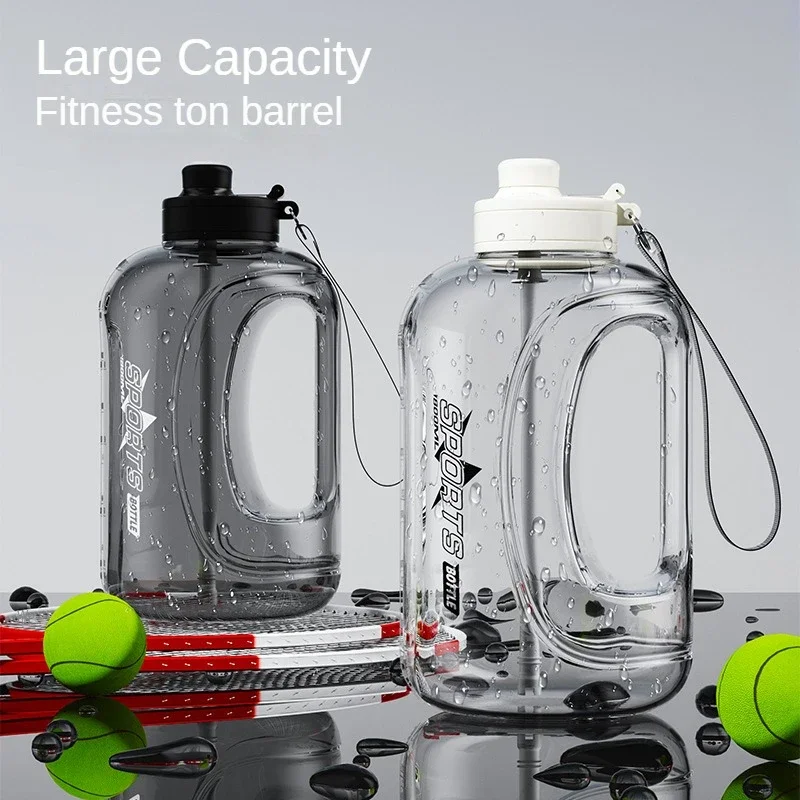 1pc Large Capacity Sports Water Bottle For Men & Women, Gym Fitness Bottle  1800ml