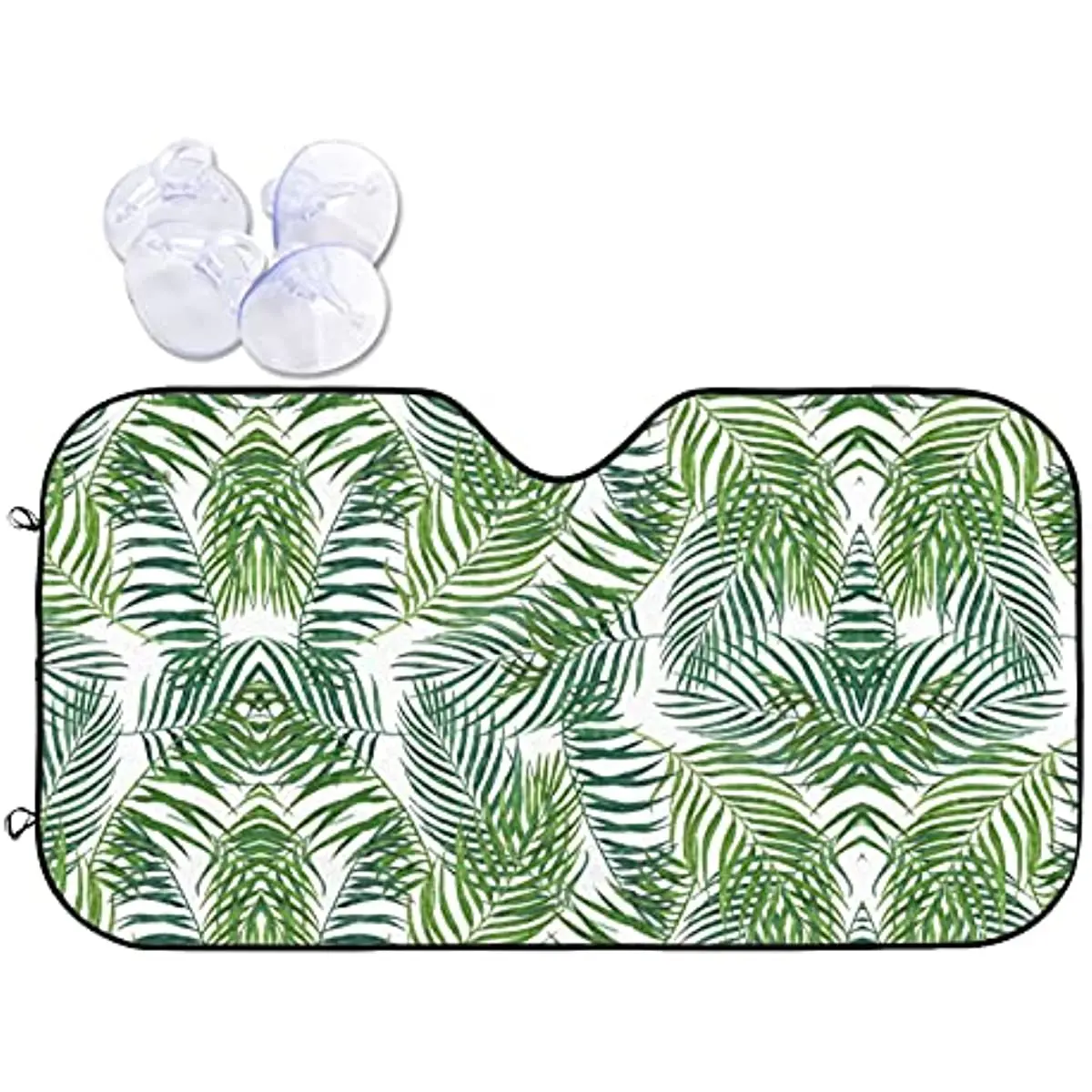 

Tropical Leaves Car Sun Shade Windshield Sunshade Foldable Keep Your Vehicle Cool and Blocks UV Rays Visor Protector for Car SUV