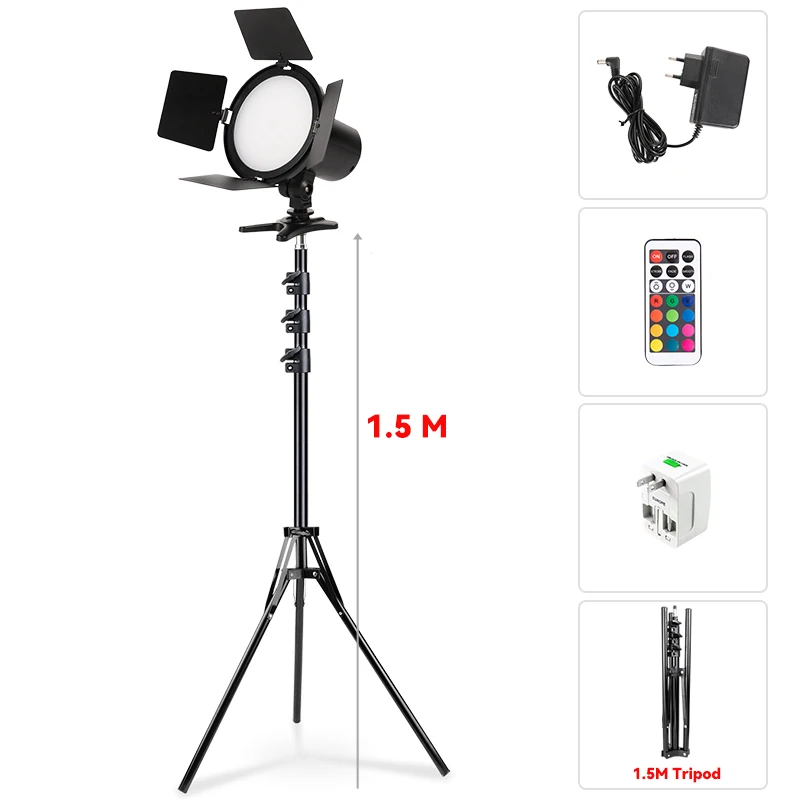 with 1.5m tripod