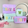 Large Capacity Women's Cosmetic Bag Simple Solid Color Ladies Nylon Storage Bags College Girls Pencil Case Purse Handbags 1