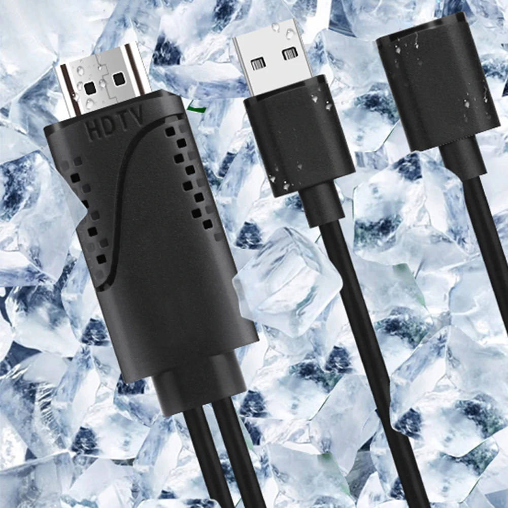 2 in 1 TV Projector Displays Converter Plug and Play 1080P HD Wire Dongle USB Male To HDTV Male 1080P HDTV Mirroring Cable