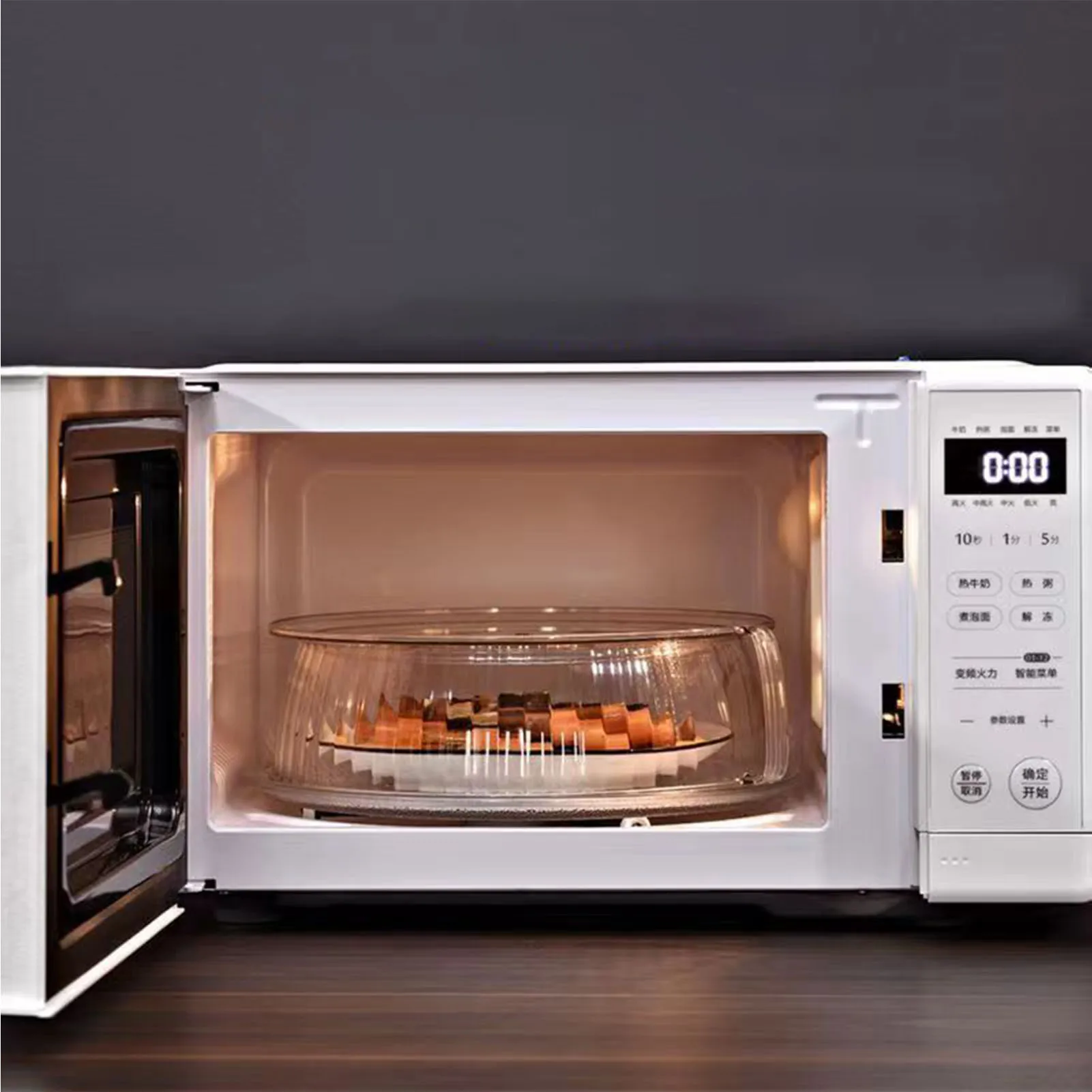 Clear Microwave Splatter Cover Splatter Guard Lid Handle for Heating Pasta Warming Leftovers