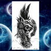 Large Lion Temporary Tattoos For Women Men Tiger Wolf Vampire Forest Flower Crown Compass Fake Tattoo Sticker Arm Body Tatoos 5