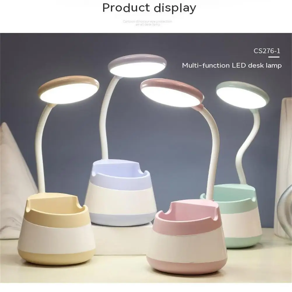 

3 In 1 Desk Lamp With Pen Holder Mobile Phone Stand Led Eye Protective Energy Saving Table Lamp Usb Charging Dropshipping