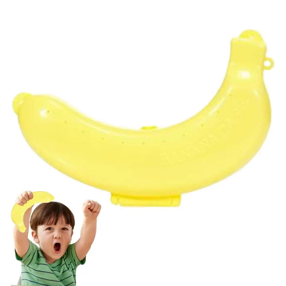  мальчик ест банан Портативная коробка для бананов PET | AliExpress
