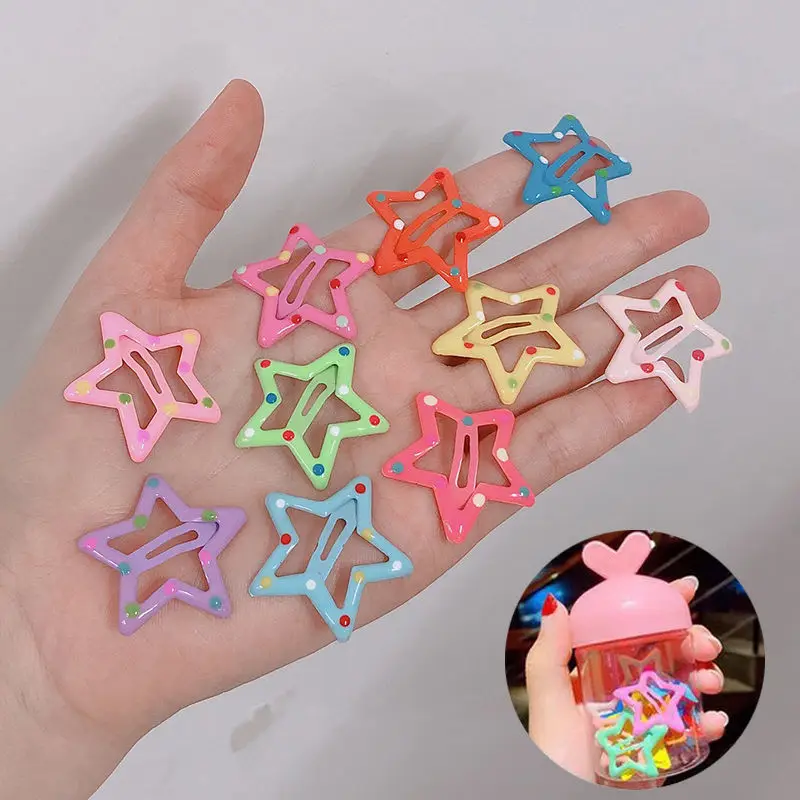 Baby Accessories luxury	 28/20/18/Lot Solid Color Colorful Star Hairpins Snap Clips Kids Sweet Hair Ornament BB Clip Barrettes Fashion Hair Accessories baby stroller mosquito net Baby Accessories