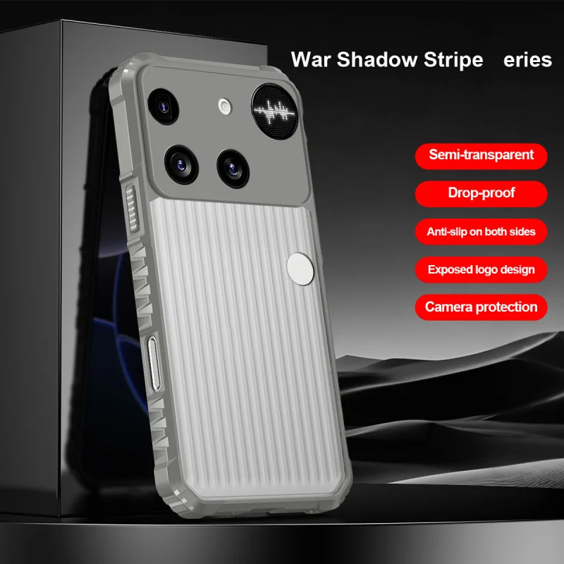 Armor Shockproof Heavy Duty Protective Phone Case with Vertical Stripe Design