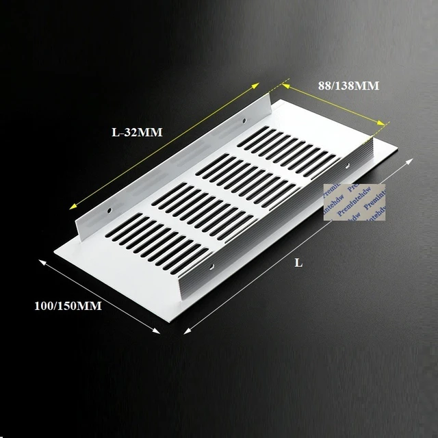 Rejilla de ventilación rectangular de aleación de aluminio, laca