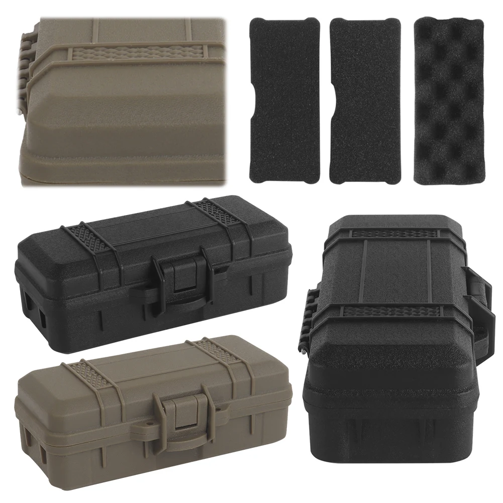 Outdoor Survival Tool Case with Sponge Sealed Shock Absorption Box Lockable Safety Protective Tool Case Outdoor Camp Accessories