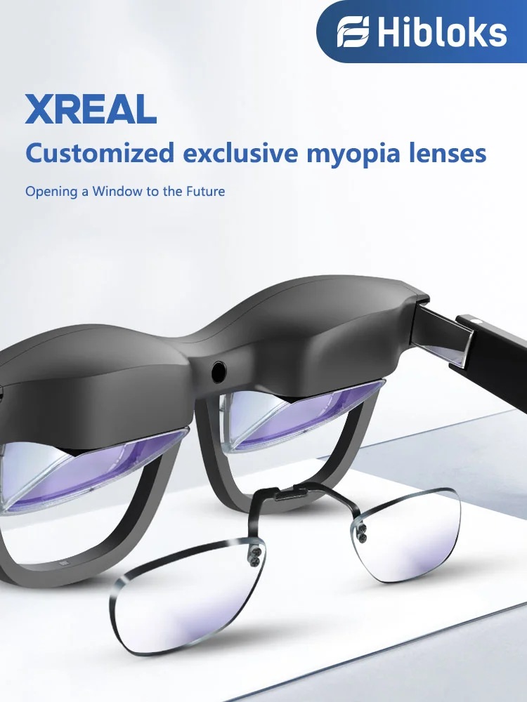 Hibloks Miopia Lente Per Xreal Nreal Air Smart Ar Occhiali Resina Asferica Anti-Radiazioni Anti-Blu Occhiali Lenti Personalizzate
