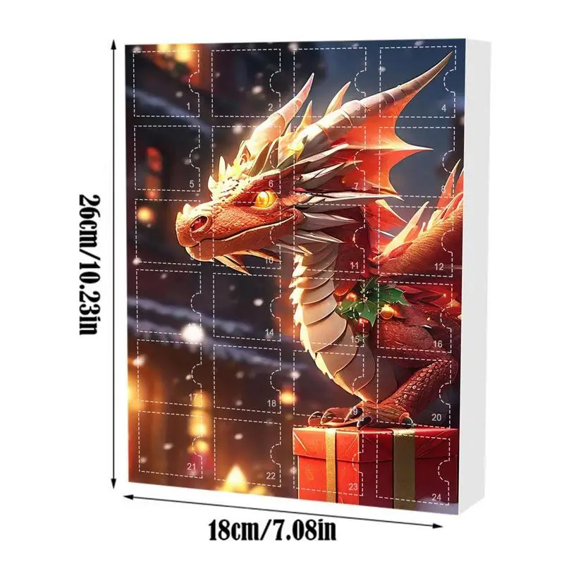 Dragon Christmas Advent Calendar Acrylic Dinosaur Pendant Toy 24 Days Of Vacation Advent Calendar For Car Christmas Tree Decor christmas countdown calendar,christmas advent calendar