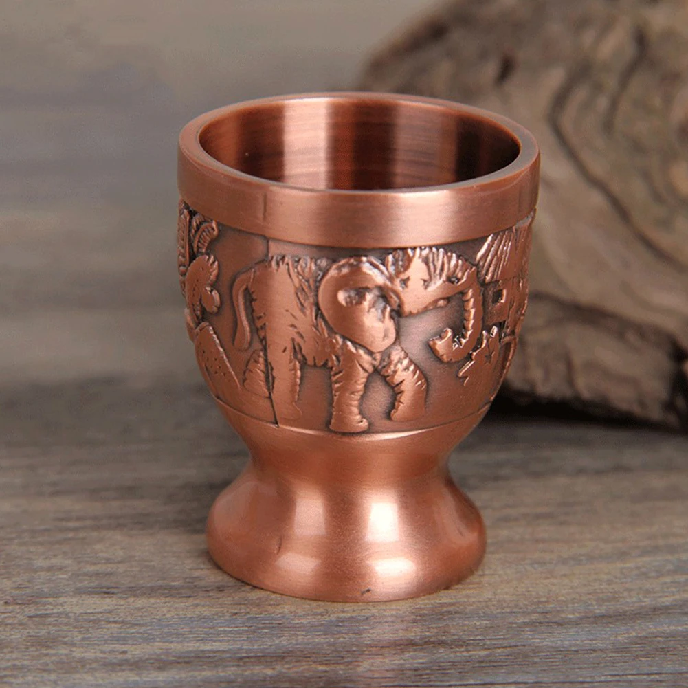 Bronze Color Elegant Metal Mugs Perfect For Entertaining Stylish Decorative Piece Versatile Beverage Container
