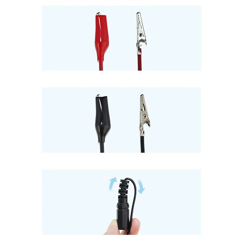50cm DC 5.5*2.1mm male Female Jack cable Alligator Clips Connector Crocodile Wire cord 12V 3A Power Cable test lead t1
