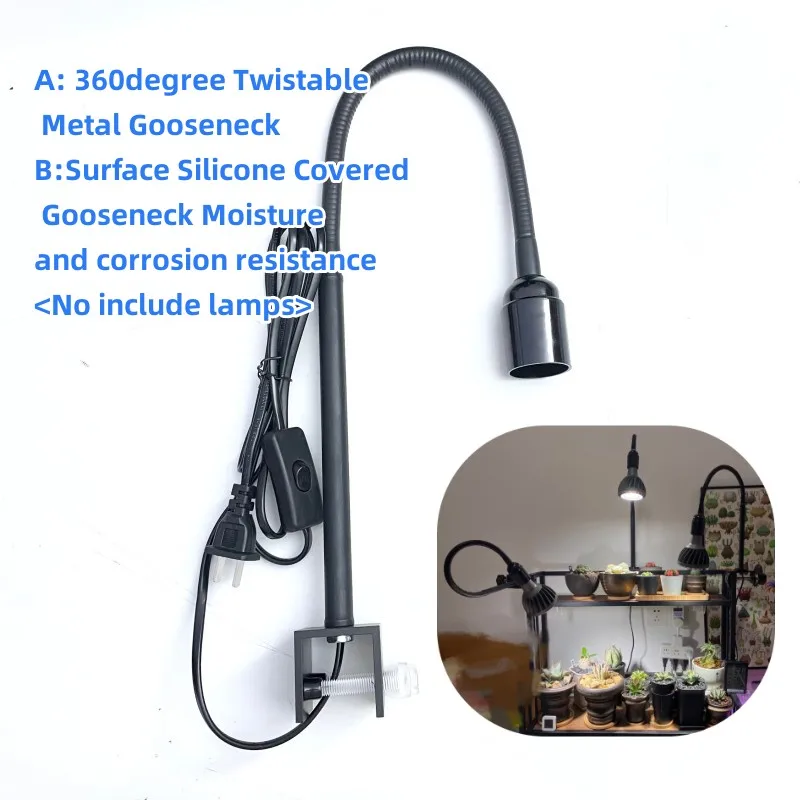 DIY E27 Lamp Holder, LED Aquarium Clamp, Fish Tank Clip, Grow Light Clamp, Coral Light Stand lamp holder lamp bulb holder