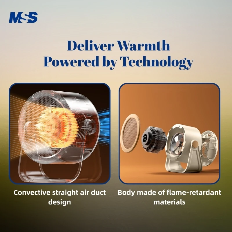 مروحة سخان سطح المكتب - تسخين سريع من السيراميك PT...
