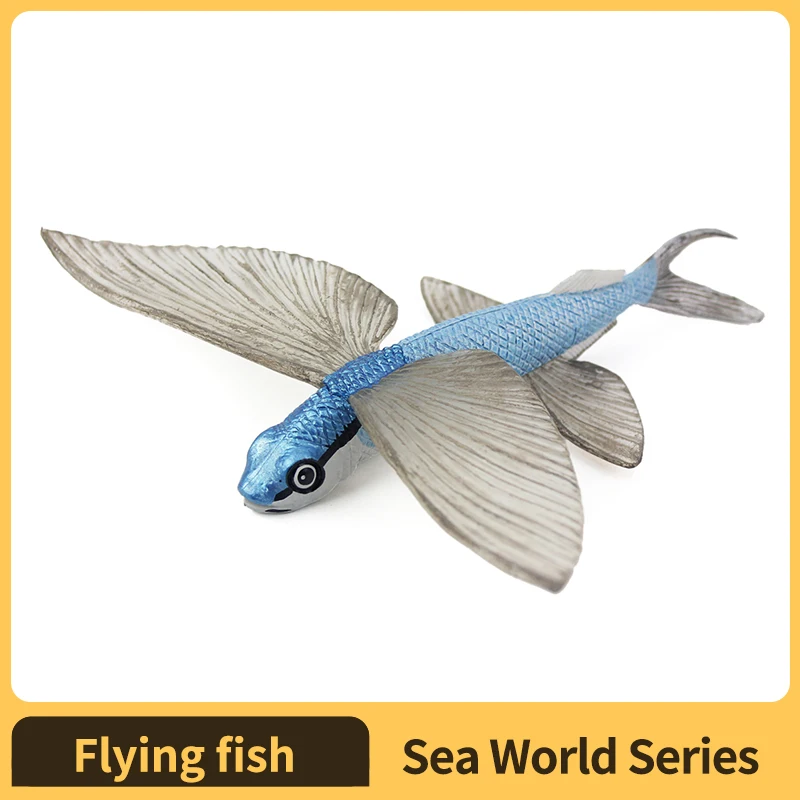 Sea Life Flying Fish Figurine - Detailed Plastic Model Figure - Fun ...