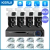 KERUI 2K 4MP 6MP HD POE Surveillance 8CH 16CH Camera System Dual Lens PTZ WIFI IP Home Security 8CH POE NVR Video H.265 CCTV Kit 1