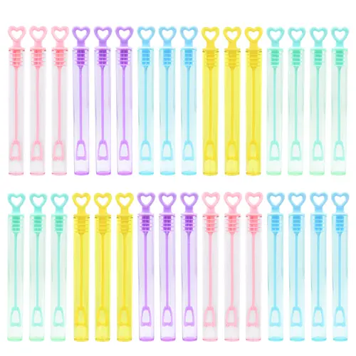 10-50pcs Colorful Bubble Soap Bottle Heart Wand Empty Tube Kids Birthday Party Favors Pinata Filler Toys Wedding Gifts for Guest - Image 10