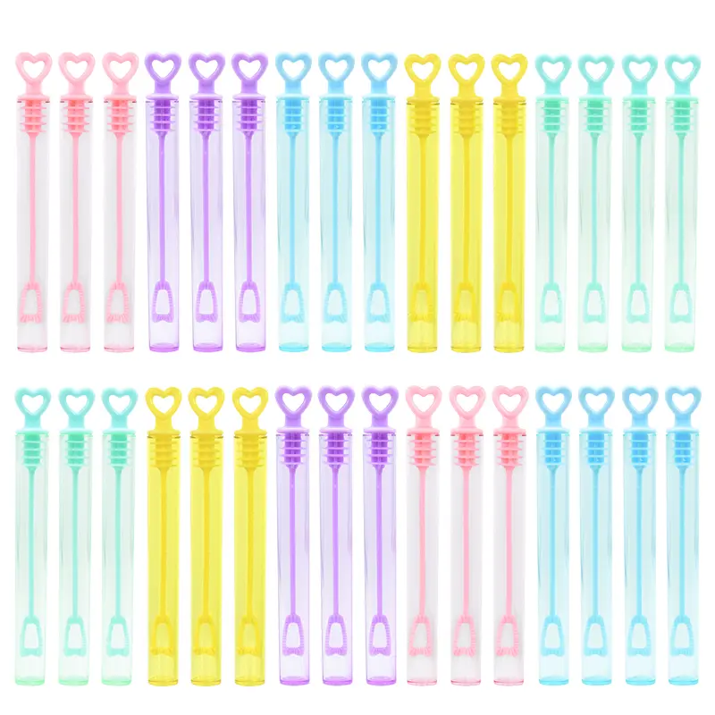 10-50pcs Colorful Bubble Soap Bottle Heart Wand Empty Tube Kids Birthday Party Favors Pinata Filler Toys Wedding Gifts for Guest - Image 10
