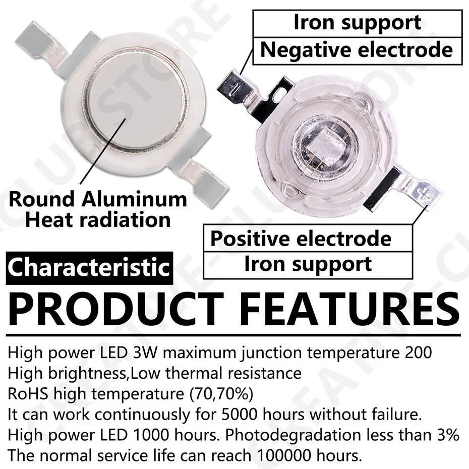 395 nm 405 nm 3 W Mini UV LED Schwarzlicht Taschenlampe Perlen Nagellampe für Haustier Fleck Leckage Marker Erz Geld Skorpion Erkennungslicht – Detail 2