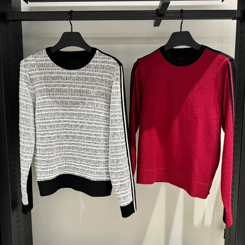 

Golf Clothing Women's Top 2024 Spring New Age Reducing Versatile Fashion Core spun Knitted Long sleeved Sweater