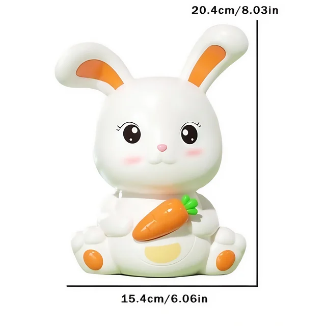 Rabbit Magic! Cute Rabbit Piggy Bank Cartoon Creative Anti-Fall Large-Capacity Piggy Bank Male and Female Baby Birthday Gifts That They Can Like Holiday and Birthday Gifts 6