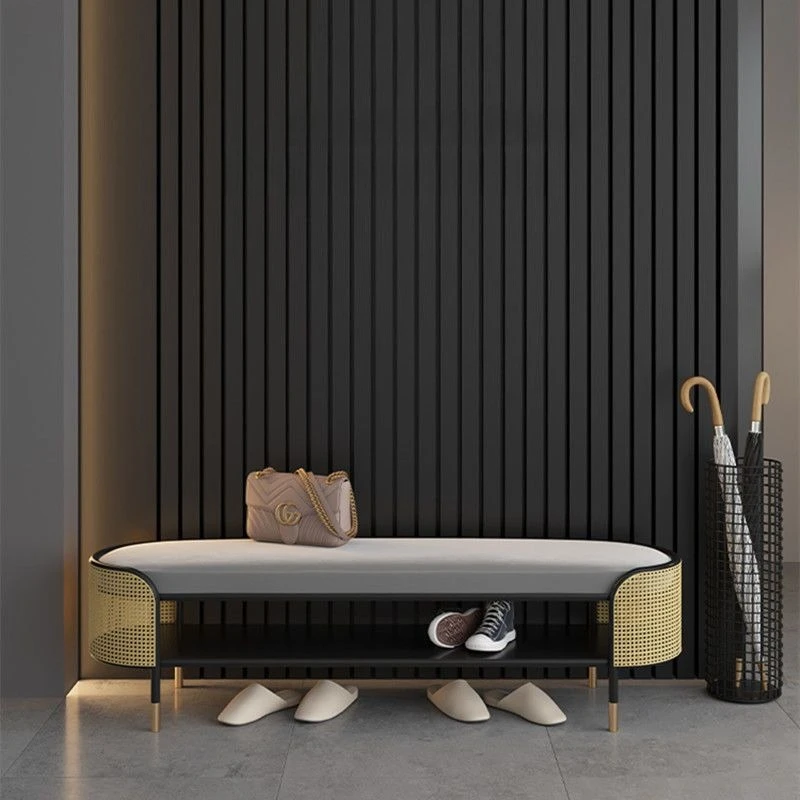 Modern Luxury Shoe Bench Entryway Stool Designer Long Bench Italian Bedroom End of Bed Bench Sofa Ottoman Fashion Home Furniture