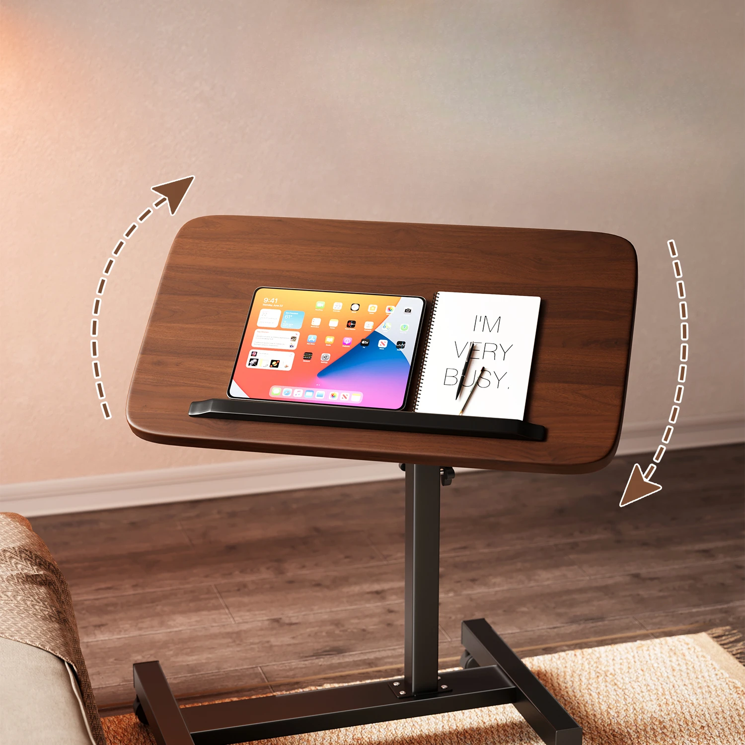 Writing Bedroom Adjustable Bedside Table Movable Sofa Computer Desk Living Room Folding Table Balcony Crayon Corner 베드테이블