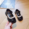 Children's Soft Princess PU Leather Shoes Lolita Loafer Fashion Kids Breathable Lace Girls Soft Sole Shallow Mary Jane Versatile 1