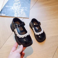 Children's Soft Princess PU Leather Shoes Lolita Loafer Fashion Kids Breathable Lace Girls Soft Sole Shallow Mary Jane Versatile 1