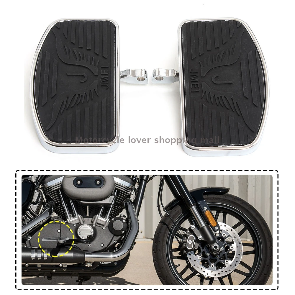 2pcs Black Motorcycle Adjustable Rear Passenger Foot Rest Pegs