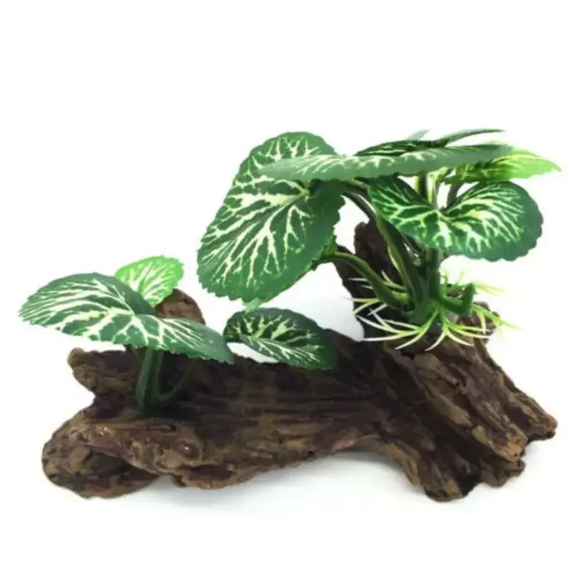 Aquarium Ornament Artificial Turtle Tree Trunk Driftwood Aquarium Fish Tank Reptile Cylinder Making Roots Plant Wood Decoration