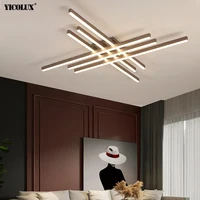 Dimming Simple New Modern LED Chandelier Lights Living Dining Room Bedroom Villa Apartment Hall Kitchen Lamps Indoor Lighting 5