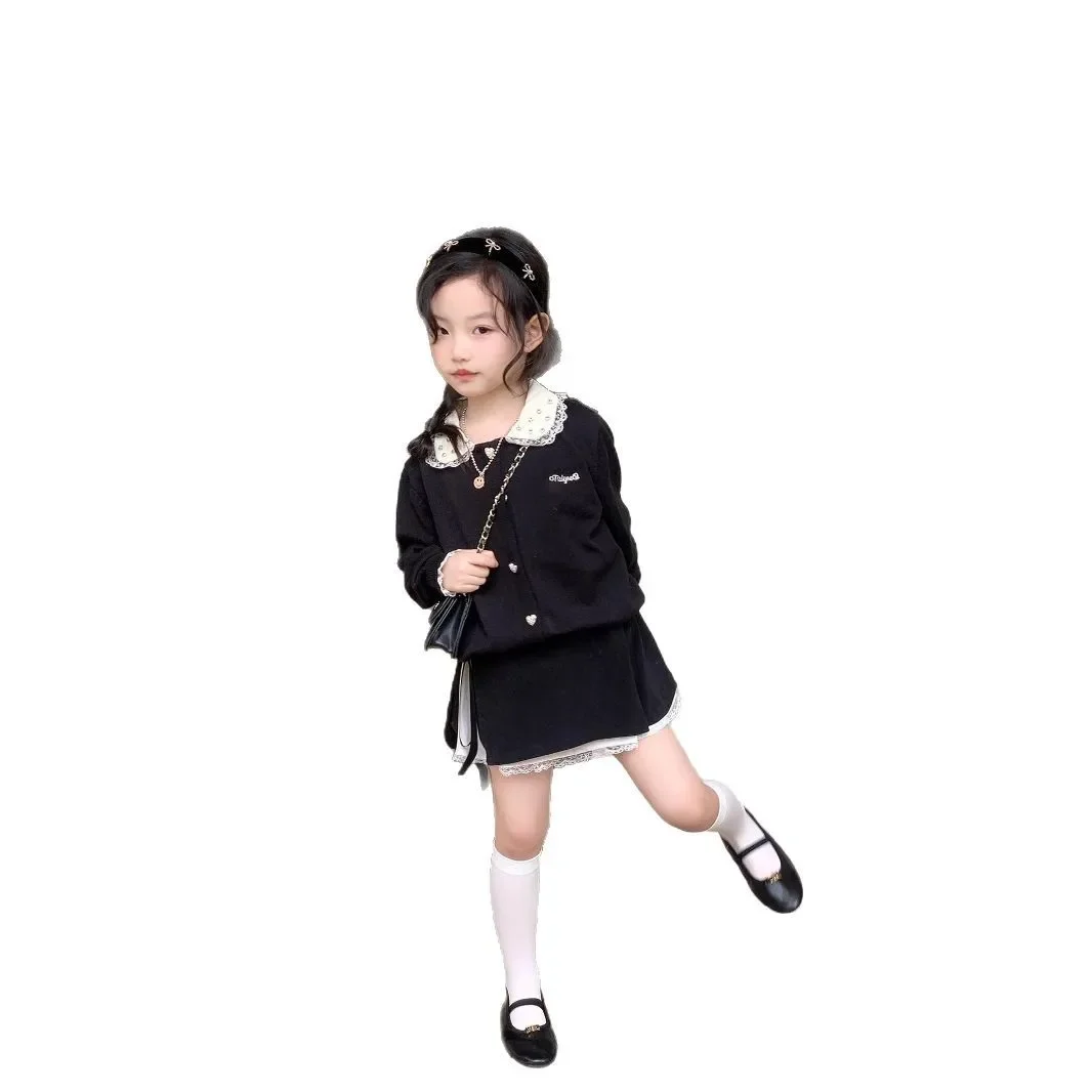 Spring Stylish Butterfly Knot Half Skirt Korean Version Children's Ruffle Skirt Baby Versatile Short for Girls