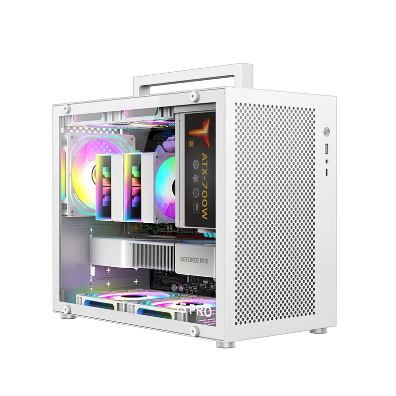 METALFISH S5 PRO 20L 컴퓨터 케이스 게임용 PC 섀시 지원 MATX/ITX SFX/ATX PSU 160mm 타워/180 수냉 쿨러