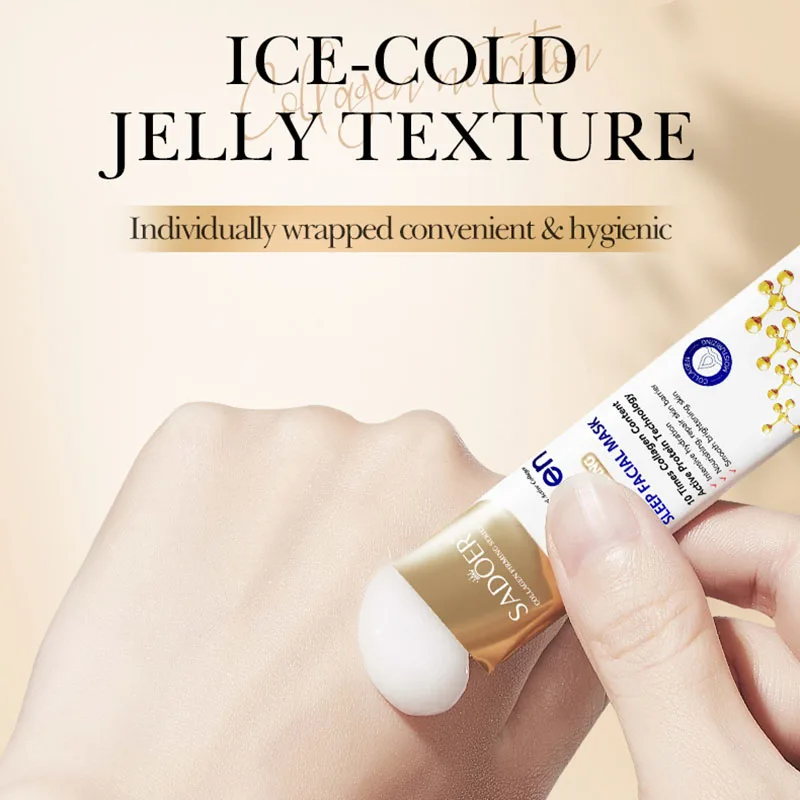 20pcs SADOER Anti-aging Sleeping Facial Masks Moisturizing Whitening Anti Wrinkles Face Mask Collagen Masks Skin Care Products