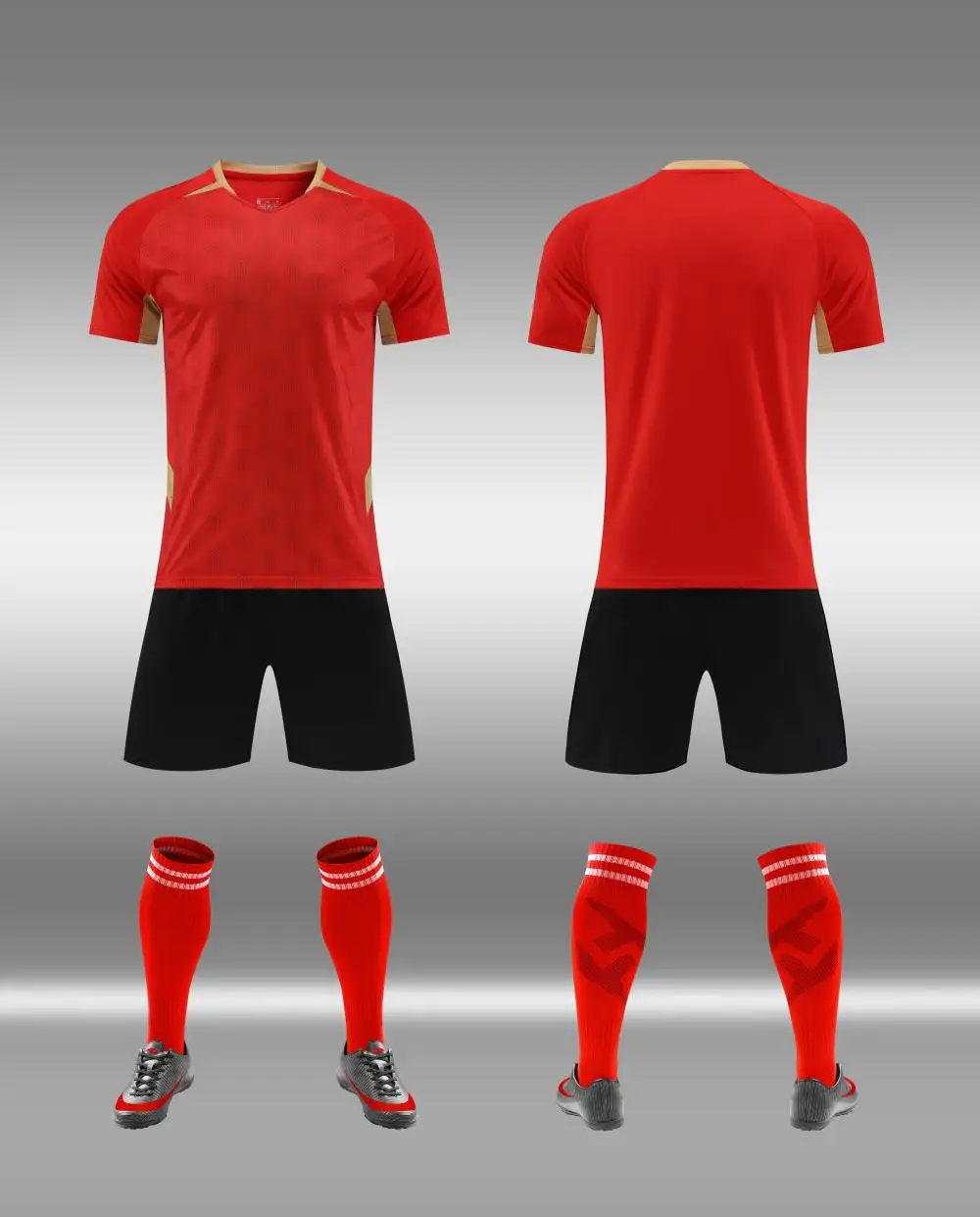 /25 New Design Football Team Jersey Sets Quick-Dry Football Uniform Green Jersey With Team Youth Soccer