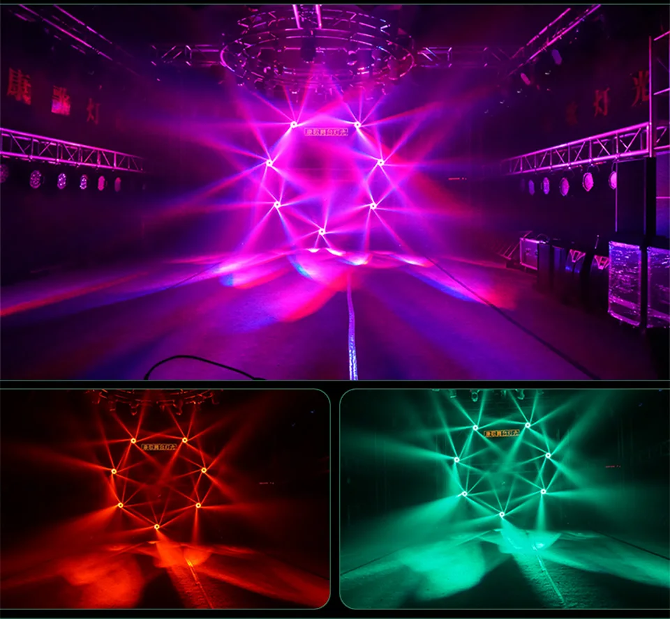 6x15W RGBW Moving Head Laser Light Led 4in1 Bee Eyes Stage Wash Beam Lights 18/2