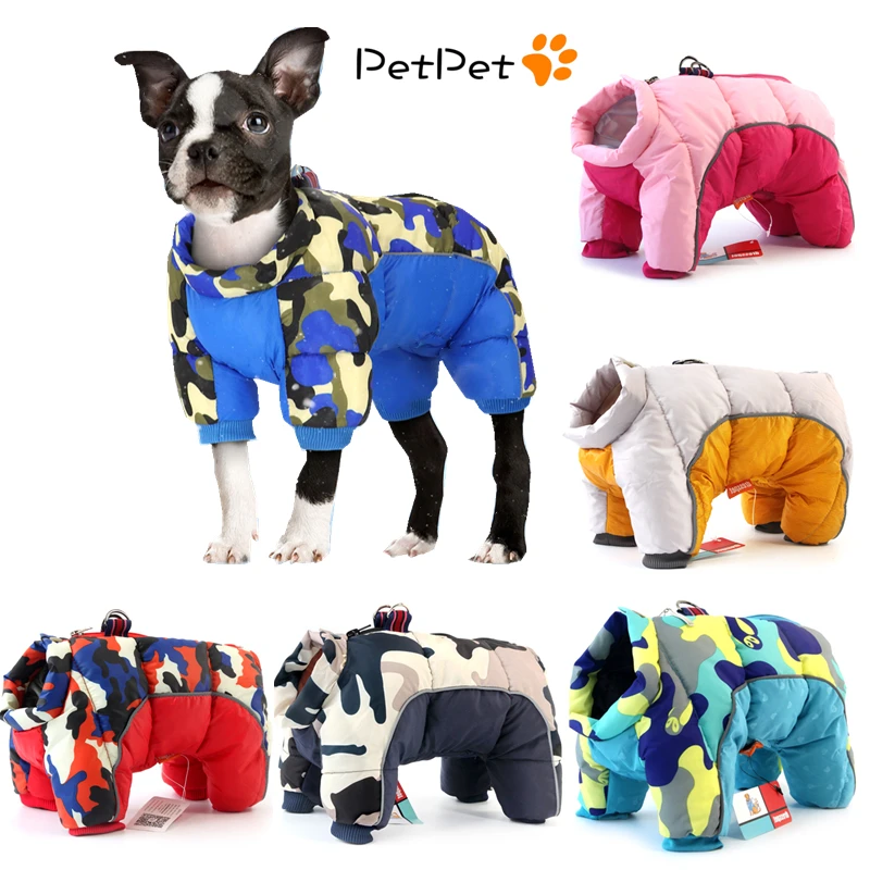Winter Pet Dog Clothes Warm Jacket Cotton Coat Waterproof Small Dogs French Bulldog Puppy