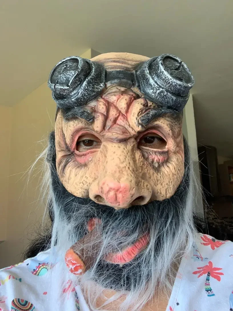 قناع وجه واقعي للرجل العجوز إكسسوارات تأثيري قناع...